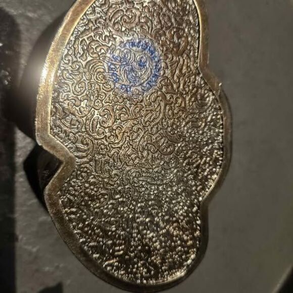 Antique Silver Plate Jewelry Trinket Box Double Heart Hinged 4" x 3" - Picture 7 of 7